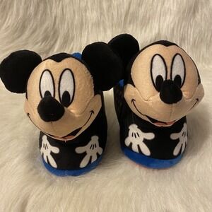 Disney Junior Mickey Mouse Slippers Toddler Boys Size 9-10 Slip On Shoes